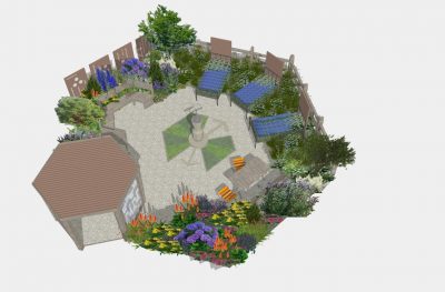 Rendered image of Tatton Remember Me garden 2017