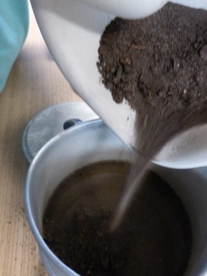 Sieving soil samples